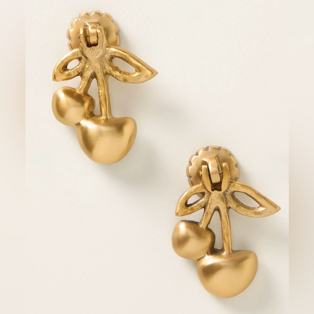 NEW Anthropologie Mon Cheri Cherry Drop Pull Knobs, Set of 2